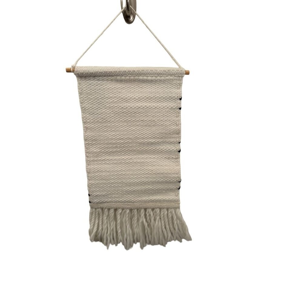 Macrame black and white hanging print - Picture 2 of 3